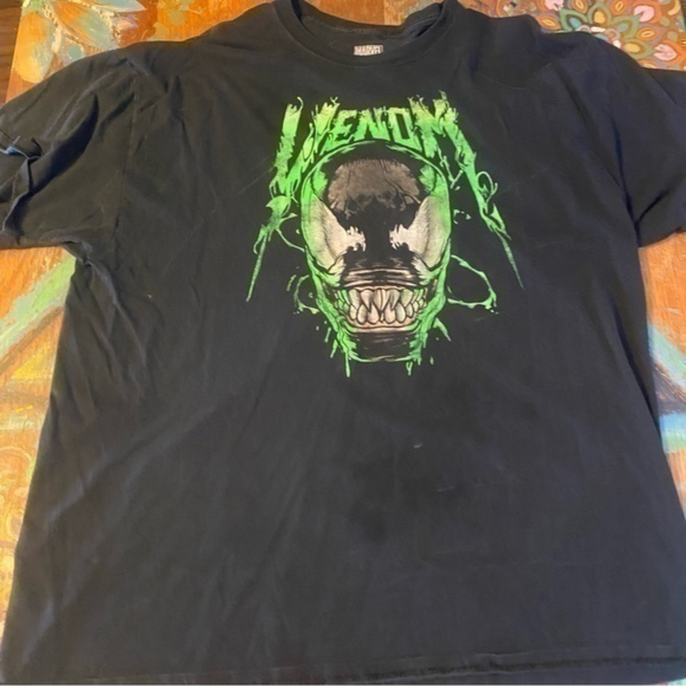 Marvel Comics Venom Black Logo Classic Men's T-Shirt, 2X